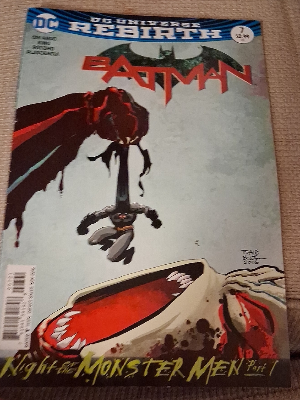 DC Batman Comic Cover in Red, Black, White
